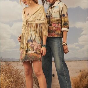 Mother Denim Jacket Anthropologie Revenge on Superstition Mountain Coat SZ‎ L